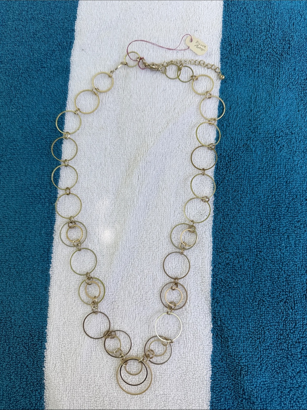 Silver-Tone Linked Circle Necklace - Women Jewelry